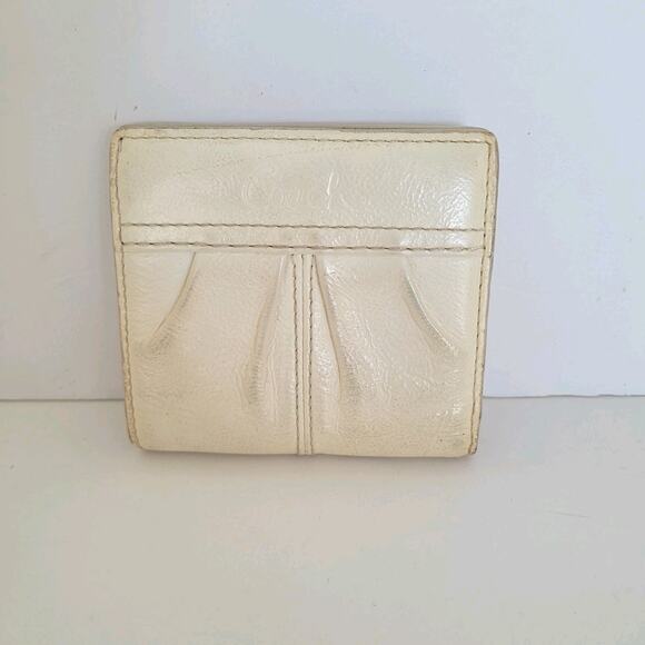Coach Madison Wallet White Bifold 3x3 Mini Small Card Bill Holder Logo Compact - Picture 1 of 12